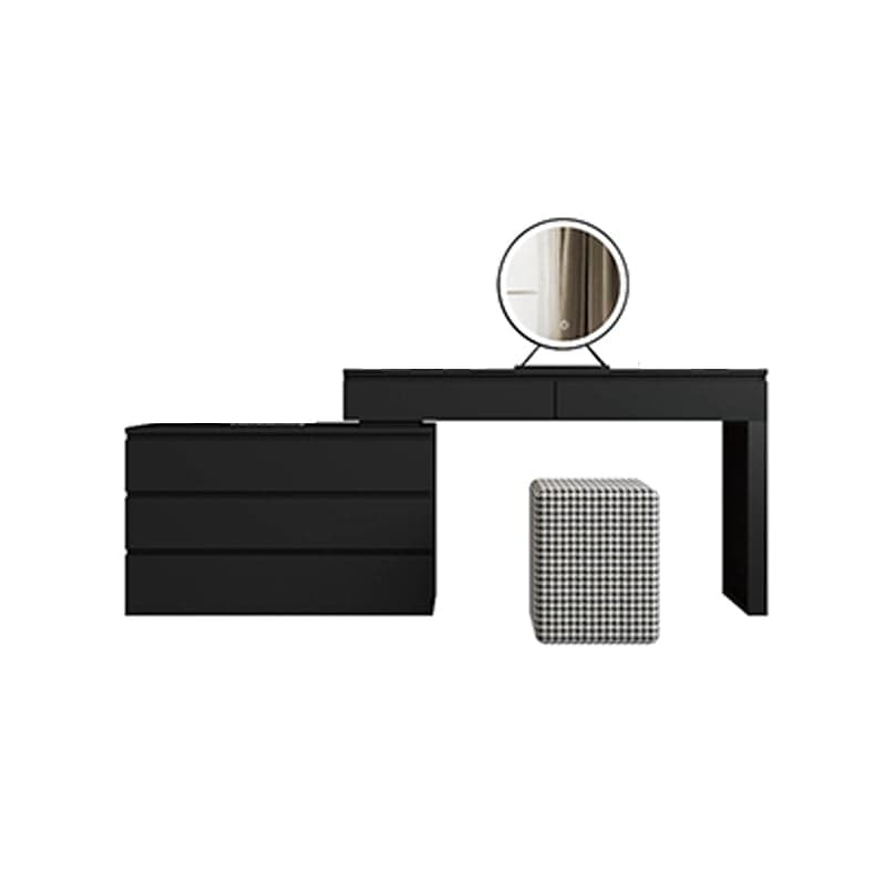 3-piece Vanity Table Set with LED Lighted Mirror Vanity Make Up Table/Stool Set thumbnail 1