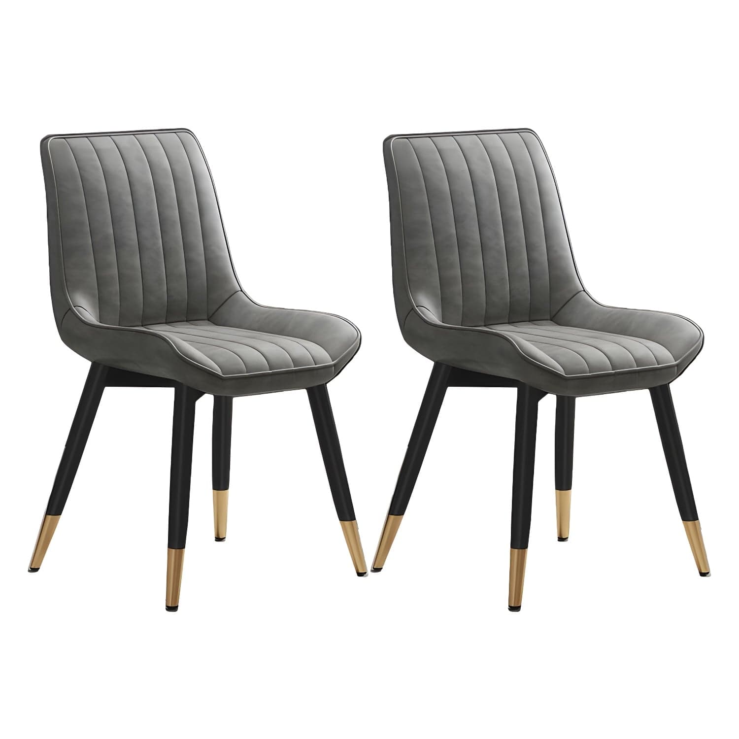 Glam Faux Leather Dining Chair Parsons Chair in Matte Finish for Home thumbnail 4