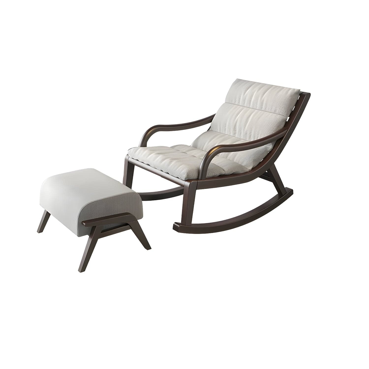 Reclining Solid Wood Living Room with Dark Legs Traditional Rocking Chair thumbnail 4
