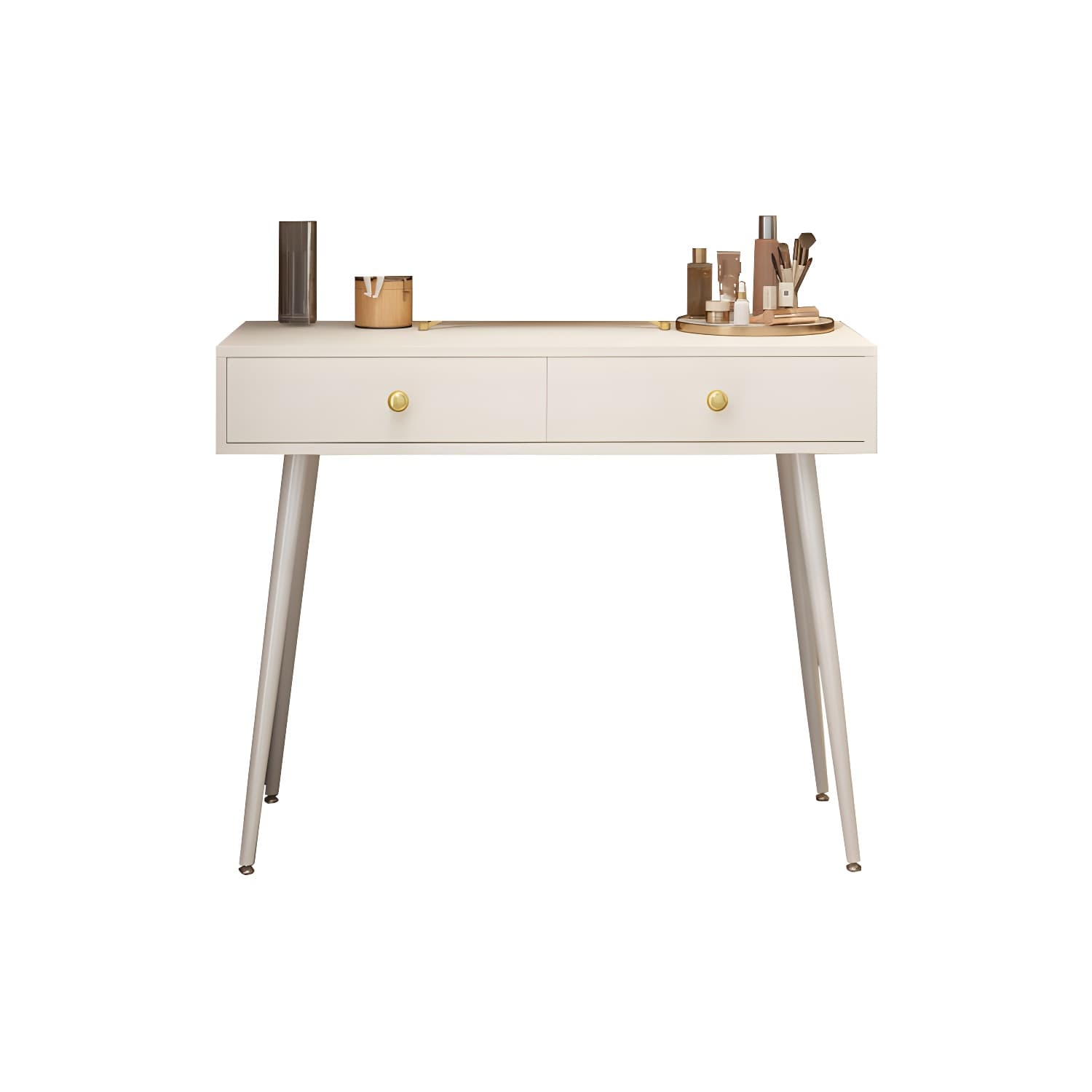 2-Drawer Vanity Tables Bedroom Makeup Vanity Desk Table with Drawer thumbnail 3