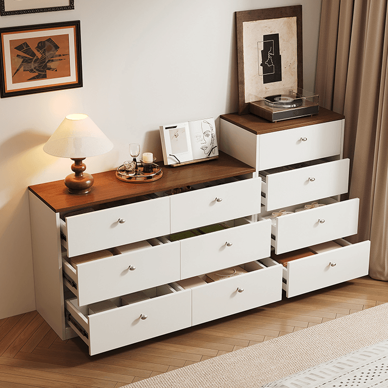 Simple Reclaimed Wood Double Dresser/Bachelor Chest with 8/6/4 Drawers in Horizontal/Vertical Orientation thumbnail 6