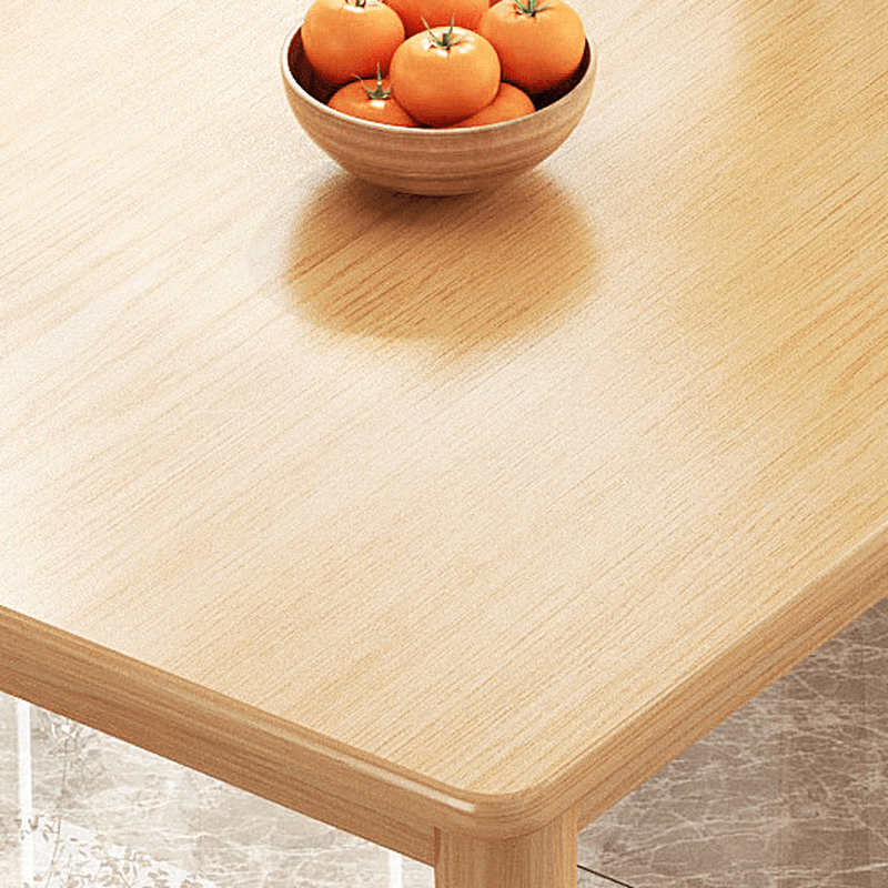 Rectangular Dining Table Set with Recycled Wood Fixed Table, Padded Chair Back, and Separable Design thumbnail 10