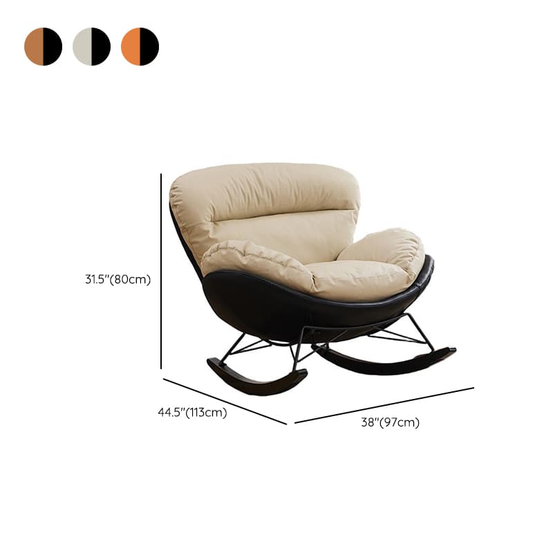 Simple Upholstered Rocking Chair with Padded Comfort thumbnail 13