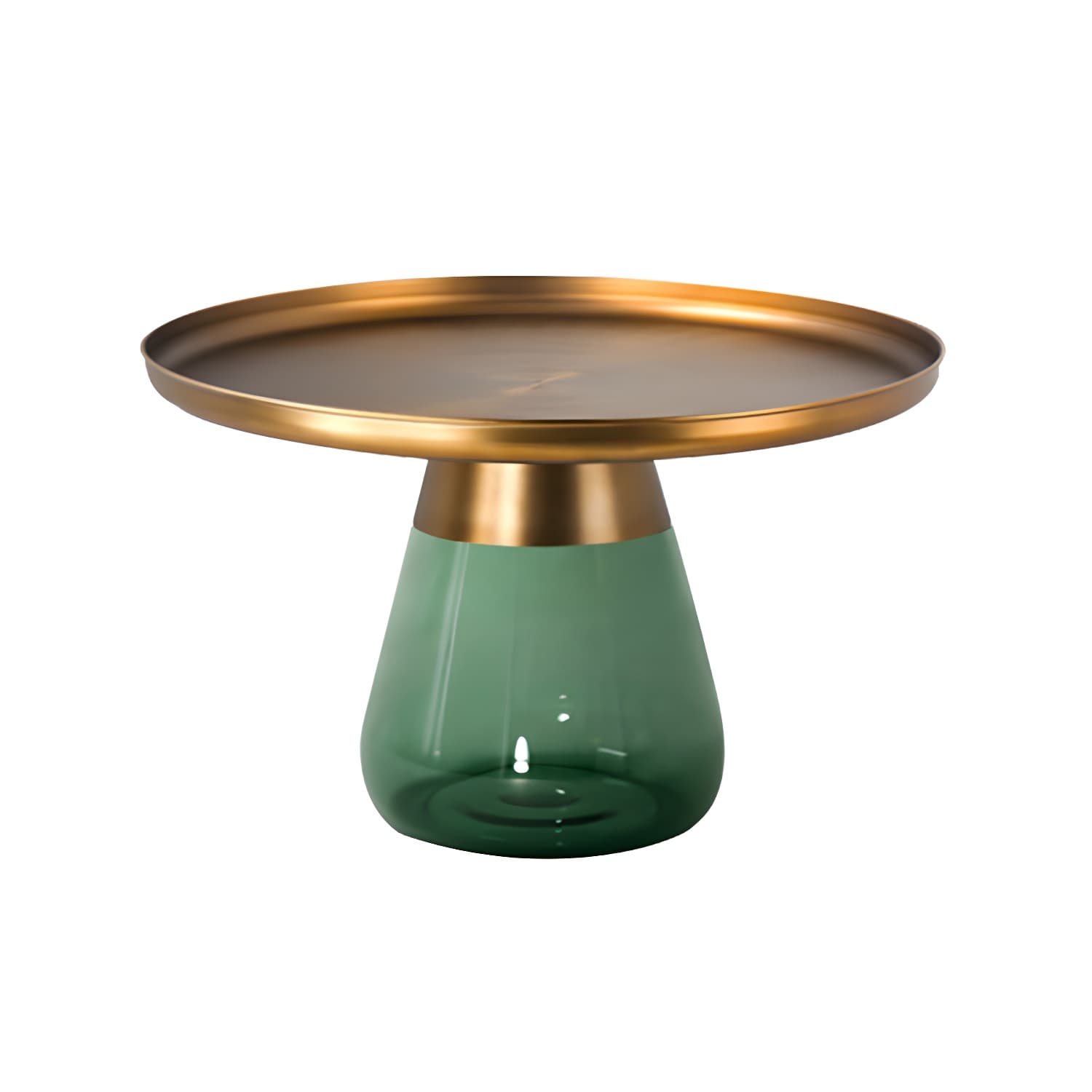 Mid-Century Modern Pedestal Glass Round Storage Single Coffee Table thumbnail 15
