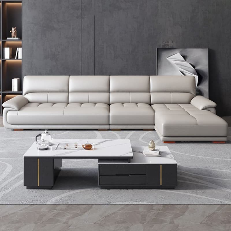 Straight/L-Shape Leather Sofa/Sofa Recliner with Horizontal/Right Hand Facing Orientation thumbnail 1