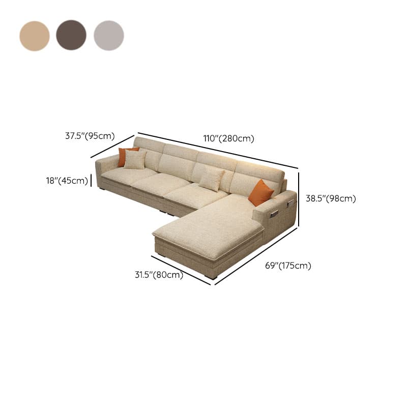 L-Shape/Straight Natural Wood Sofa Chaise/Sofa Couch with Concealed Support thumbnail 17