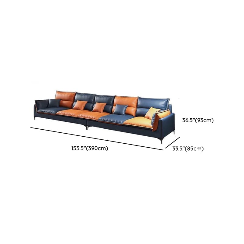 Casual Straight Stain Resistant Sofa in Dark Grey with Horizontal Orientation, Sponge Seat Fill, and Square Arm thumbnail 21