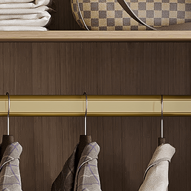 Casual White Lumber Wardrobe Closet with Soft Close Drawer, Door, Interior Shelves, and Clothing Rod thumbnail 5