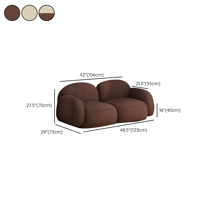 Grey/Green/Coffee Upholstered Cushioned Loveseat with Armrest Living Room thumbnail 21