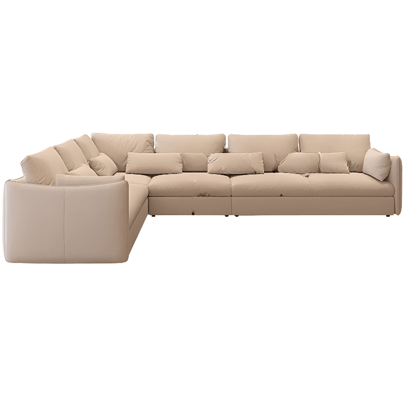 Straight/L-Shape Horizontal/Right Ink/White Sofa Couch/Sofa Recliner with Concealed Support for Drawing Room thumbnail 5