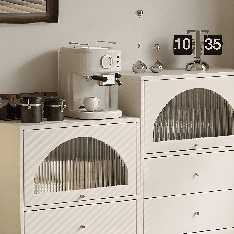 Chalk Casual Composite Wood Combo Dresser with Shelves, 6/3/5 Drawers, Hutch, Vertical thumbnail 4