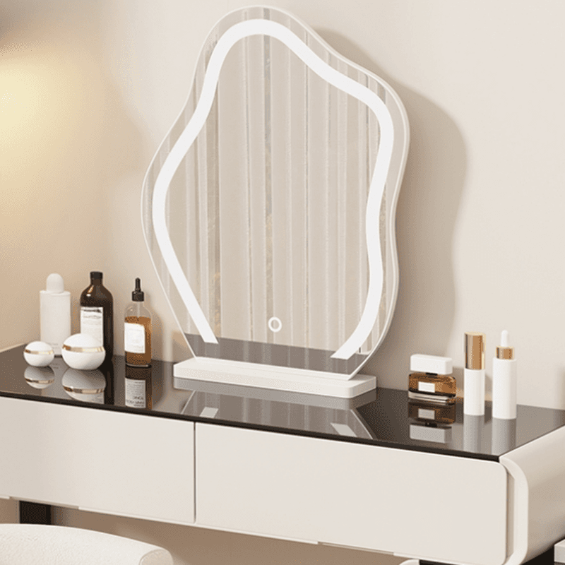 Large/Standard Vanity Set with Vitreous Table Top, White Seating, 8/5 Drawers, Mirror Lights, and Scalable Lighting thumbnail 4