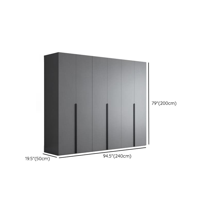Trendy Dove Grey Wooden Wardrobe with Interior Shelves, Soft Close Door & Hanging Rod thumbnail 30