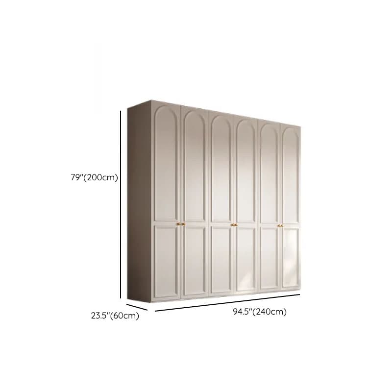 White Casual Wood Independent Armoire Cabinet with Soft Close Drawer, Soft Close Door, and Interior Shelves thumbnail 16