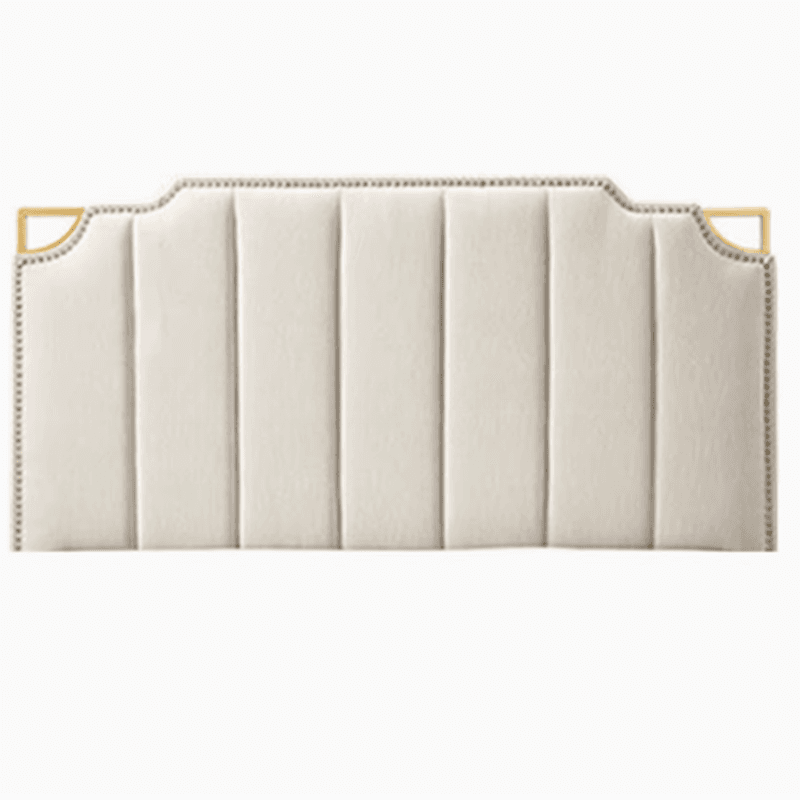 No Distressing Twin XL/Full/Queen Panel Headboard with Nailhead Border, Portman Shape, Sponge Fill, Wall Mounted, Low Height thumbnail 5