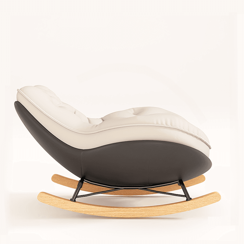 Art Deco Alloy Rocking Chair with Water Proof Upholstery and Flared Arm - image 6