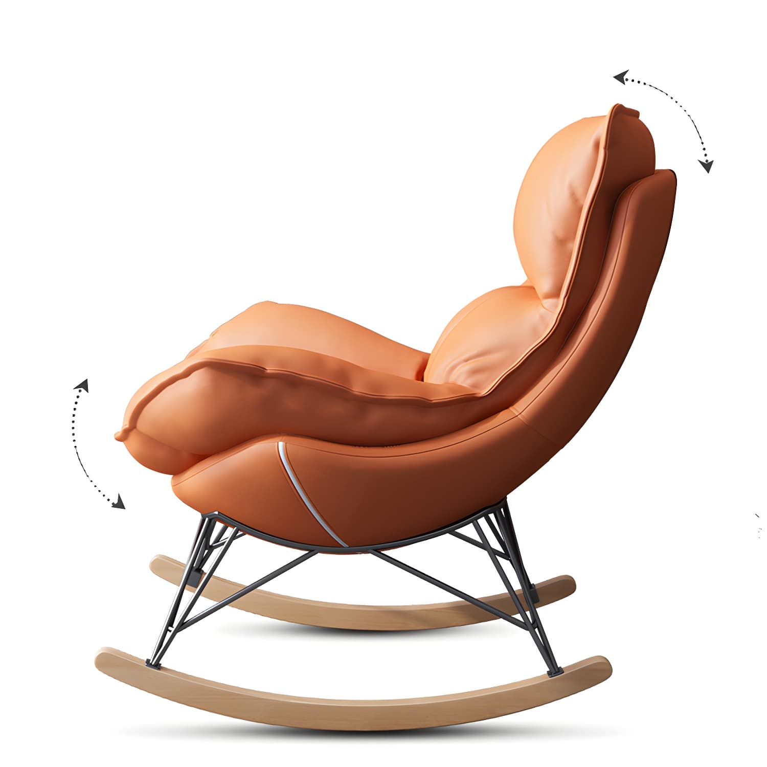 Contemporary Style Nursery Sofa Rocking Chair Indoor Rocking Chair with Ottoman thumbnail 13