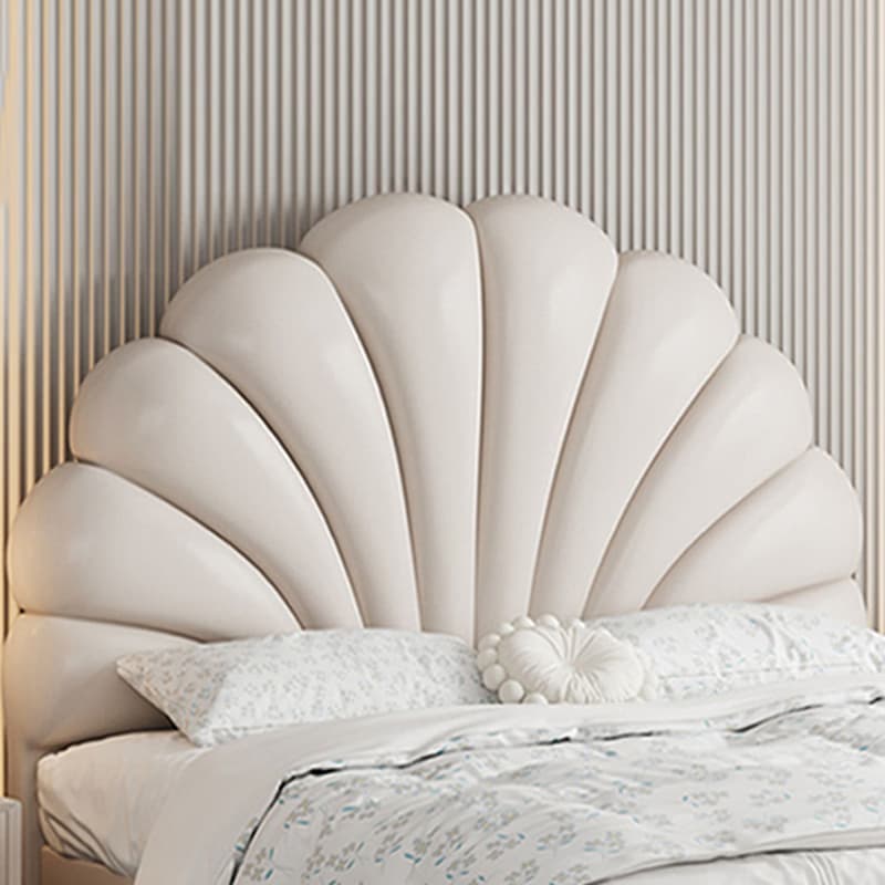 Modish No Distressing Timber Panel Headboard with Arched Shape for King/Twin XL/Full Bed, Featuring Sponge Upholstery and Standard Height thumbnail 5