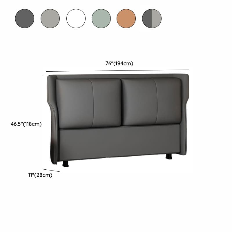 Standard（36-55“） Free-standing Standard Full(54"W x 75"L)/Twin(38"W x 75"L) No Distressing Rectangular Wingback Headboard with Sponge Filing and Wood/ Upholstery Frame thumbnail 16