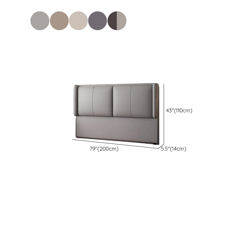 Simplistic Style Wingback Headboard in Pine Wood with No Distressing, Rectangular Shape for King/Queen/Full Bed, Featuring Sponge Upholstery and Standard Height thumbnail 14