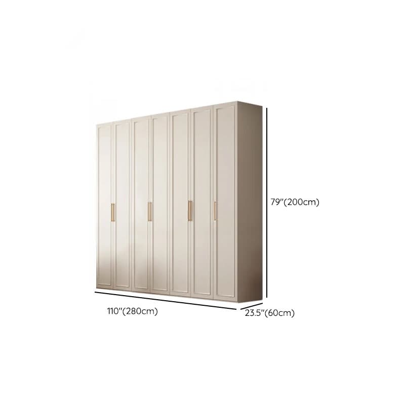 White Casual Wood Independent Armoire Cabinet with Compartments, Soft Close Door, and Interior Shelves thumbnail 24