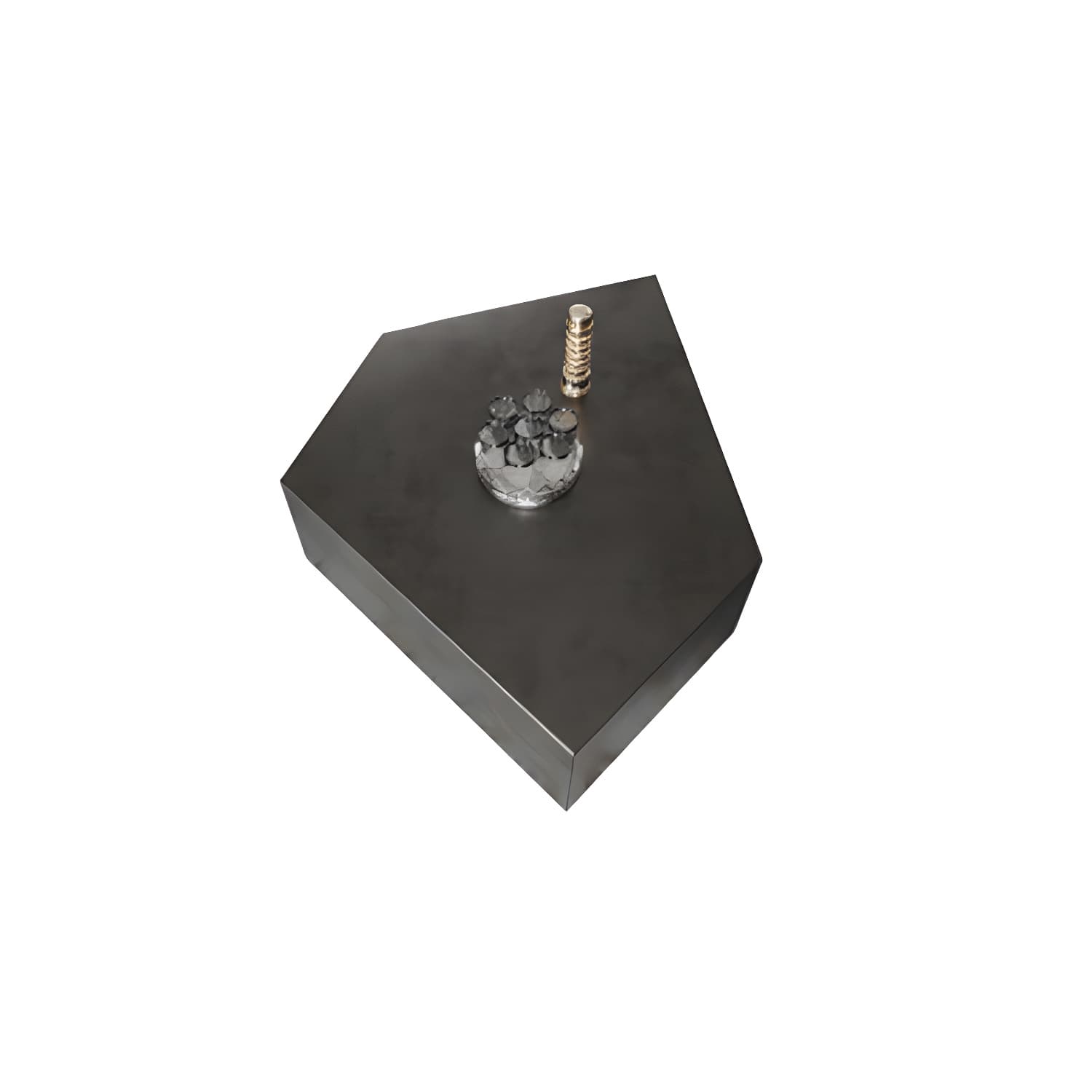 Abstract Shape Base Design Stainless Steel Hussey/bronze Free Shape Coffee Table thumbnail 9