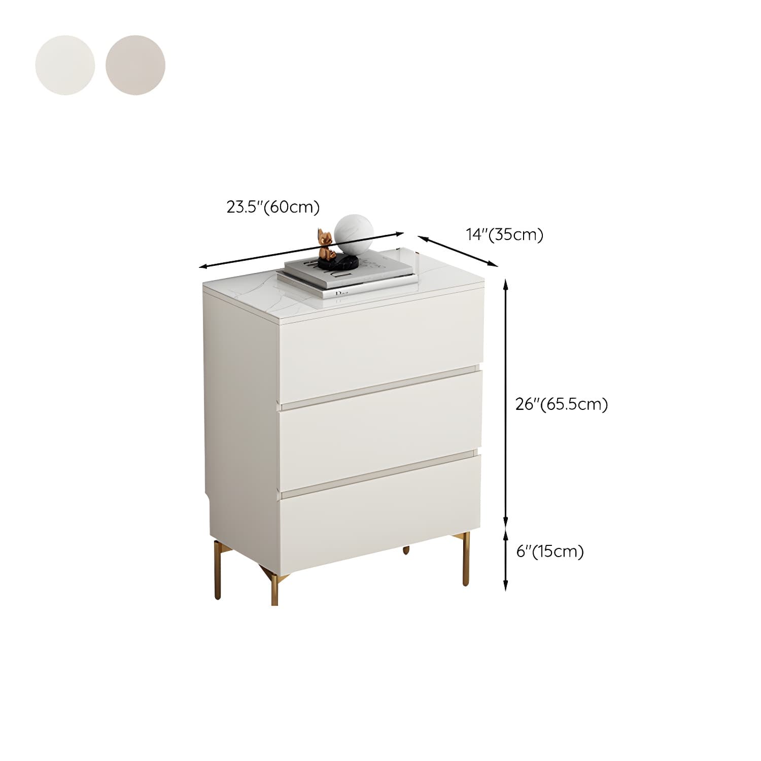 13.65-inch W Stone Storage Chest Dresser Modern Storage Chest thumbnail 15