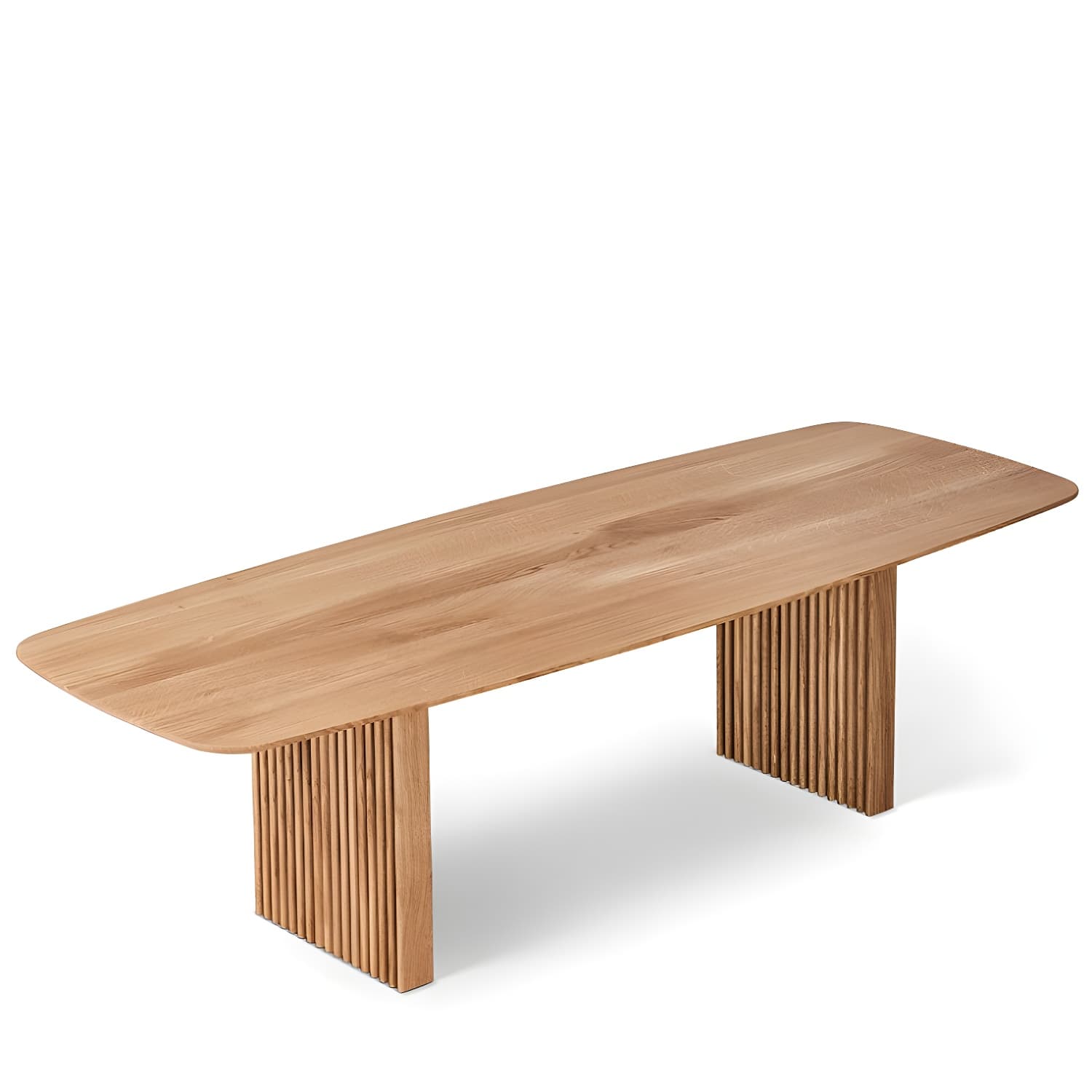 Modern Farmhouse Rectangle Wood Double Pedestal Kitchen & Dining Table thumbnail 7