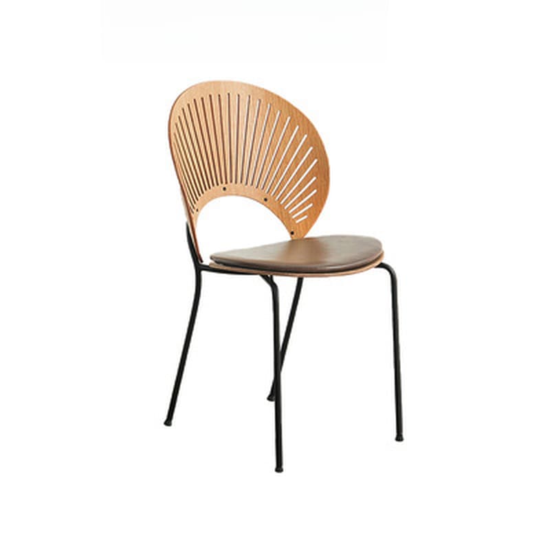 Dining Room Sturdy Side Chair with Outlined Frame and Foot Pads thumbnail 12