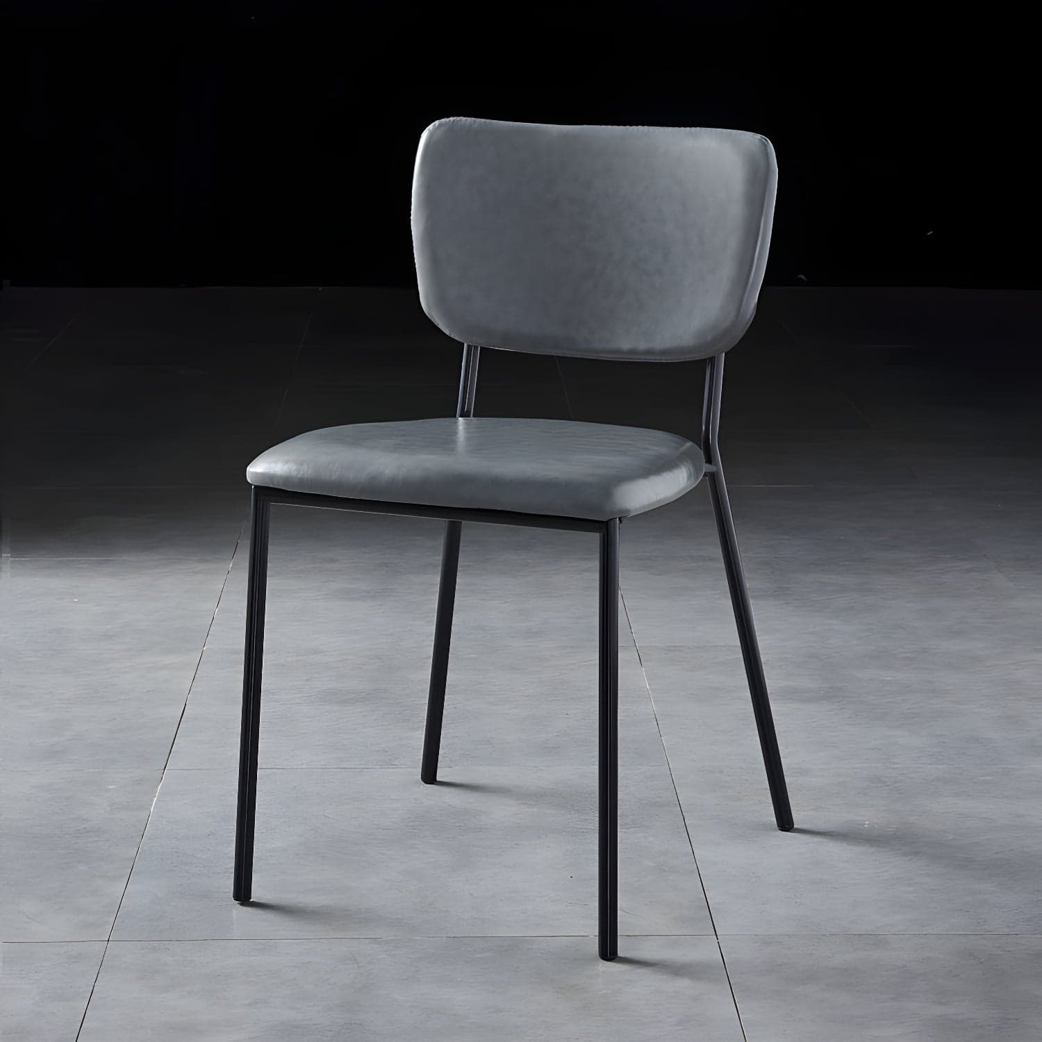 Nordic Style Dining Chairs Armless Open Back Stackable Chairs with Metal Legs thumbnail 6