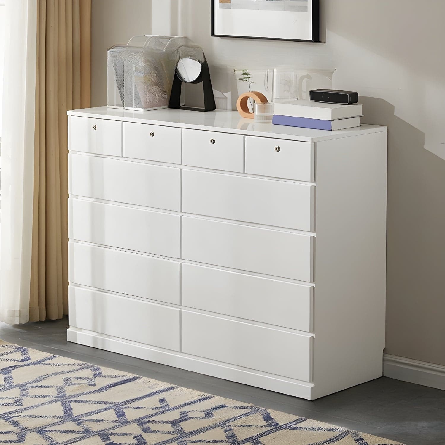 Elegant Medium Wood Scandinavian Dresser with Self-Close Drawers thumbnail 7