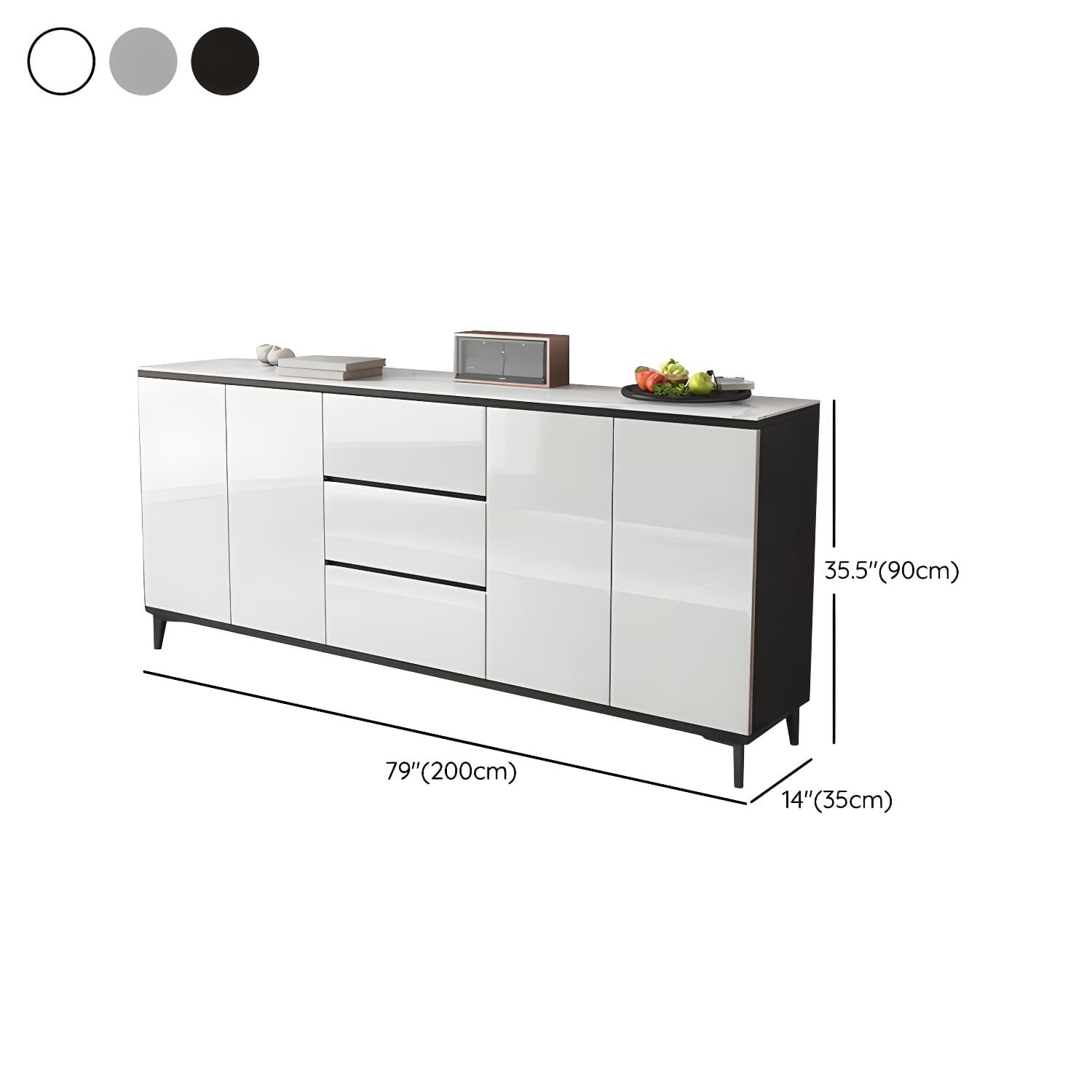 Contemporary Sideboard Cabinet with Drawer and Door for Living Room thumbnail 24