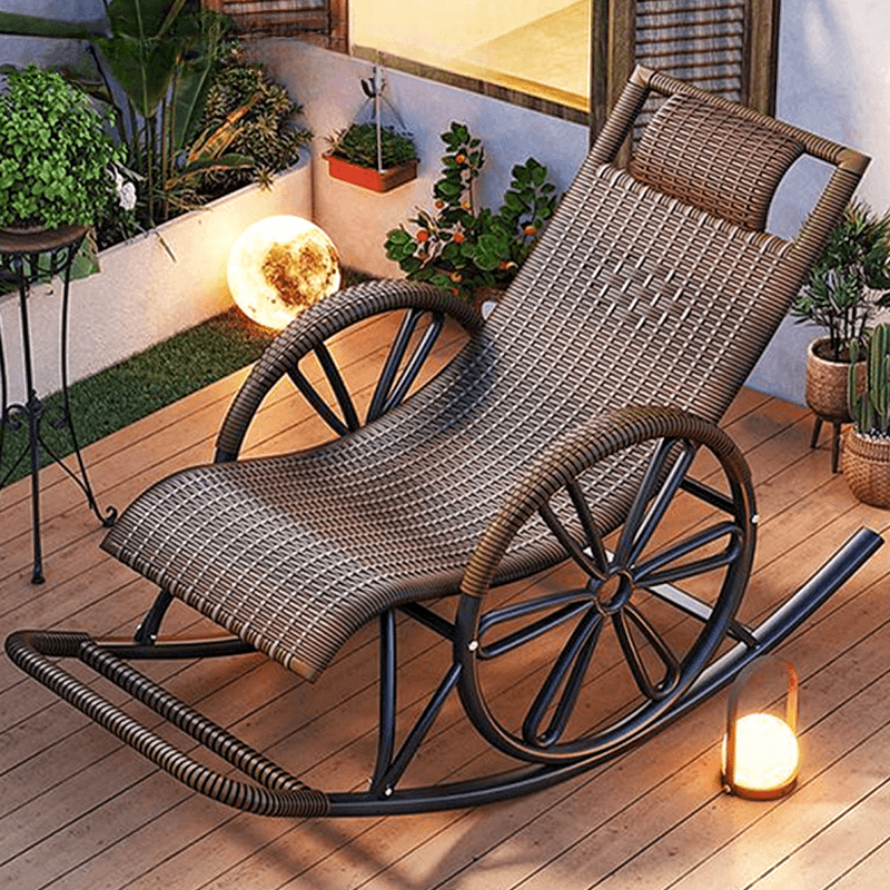 Simple Synthetic Rocking Chair with Scratch-tolerant Track Arm thumbnail 14