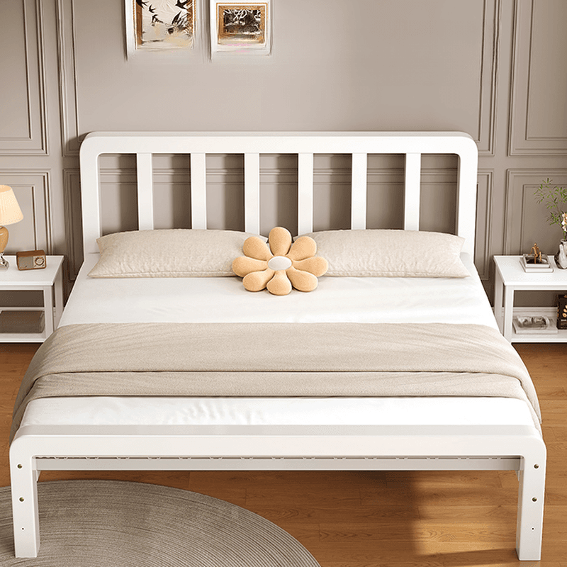 Minimalist Solid Color Tatami Bed/Platform Bed with Alloy Frame and Leg thumbnail 4