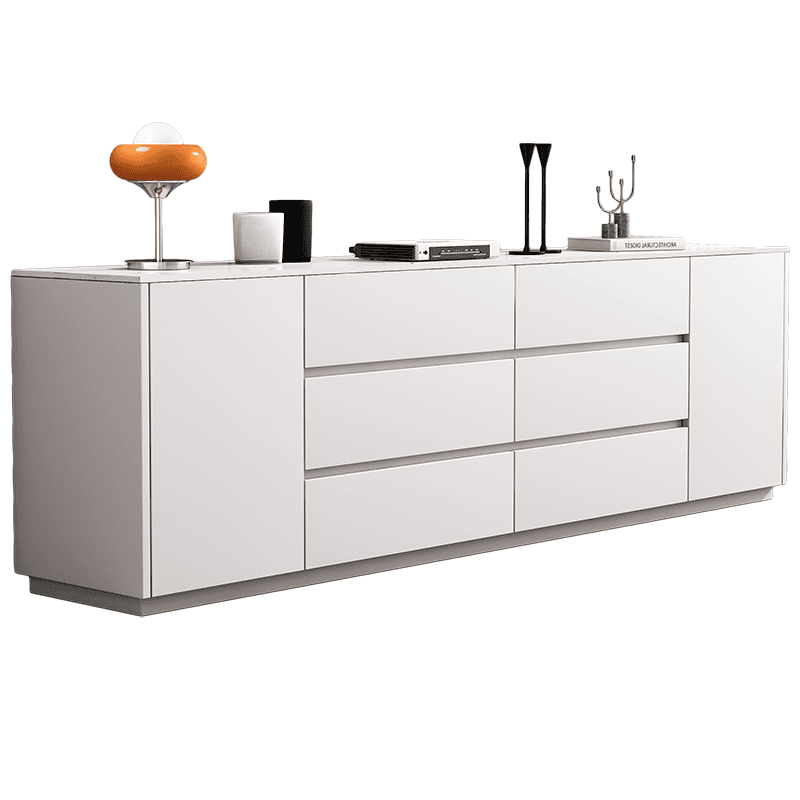 2-Door & 6 Drawers Rectangular TV Stand with Changeable Shelf for Sitting Room, 3 Tiers thumbnail 7
