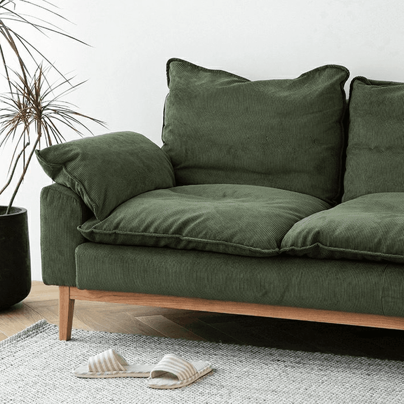 Contemporary Seats 2/1 Person Straight/L-Shaped Horizontal Left Sofa Couch /Chaise with Natural Wood Frame thumbnail 14