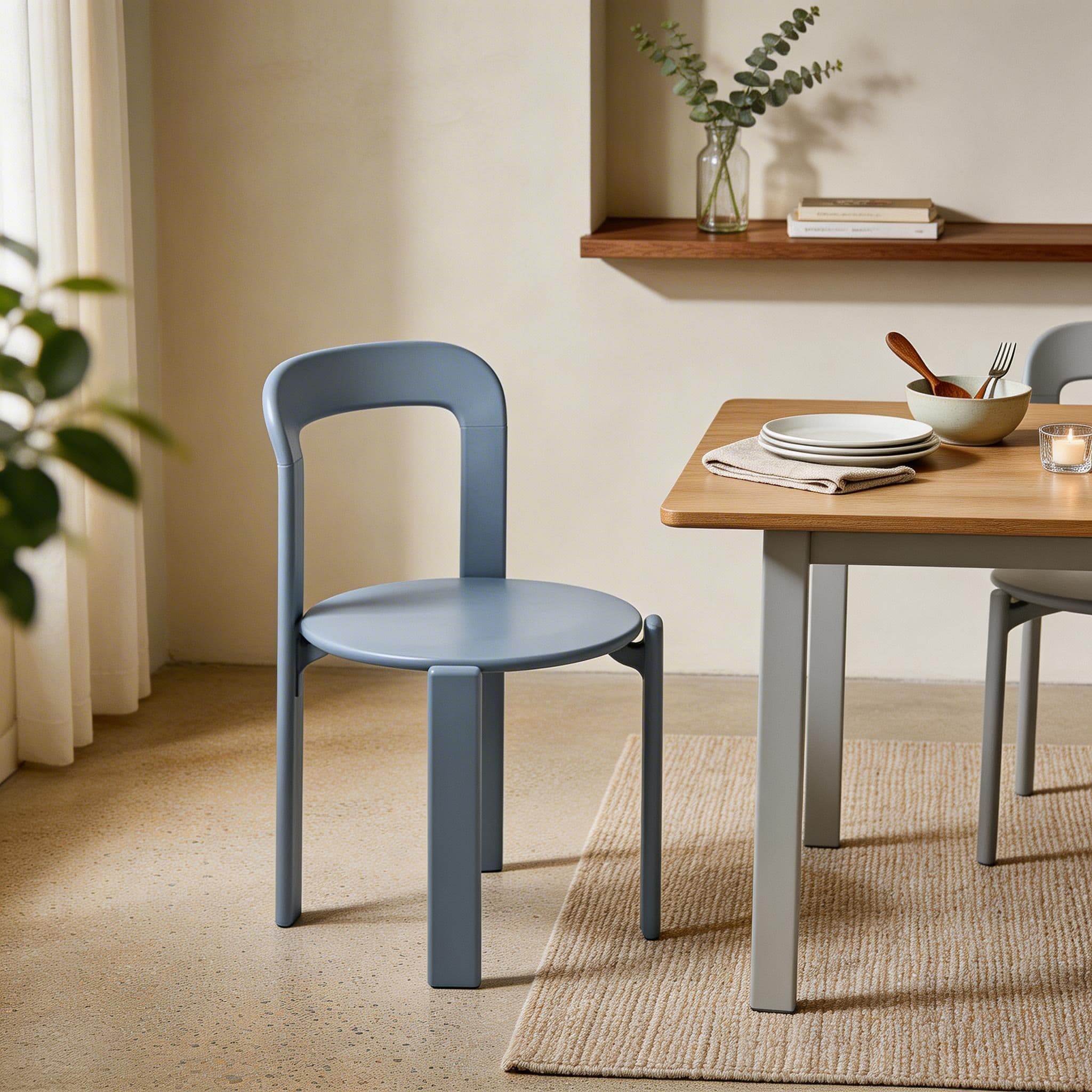 Scandinavian Natural Wood Armless Kitchen Chair 15.3inch Wide Non-Swivel 1 Piece thumbnail 25
