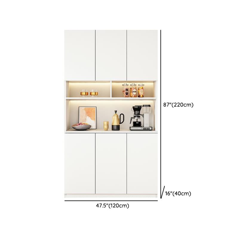 Modern White Wood Sideboard/Credenza 40cm Wide 220cm Tall - image 12