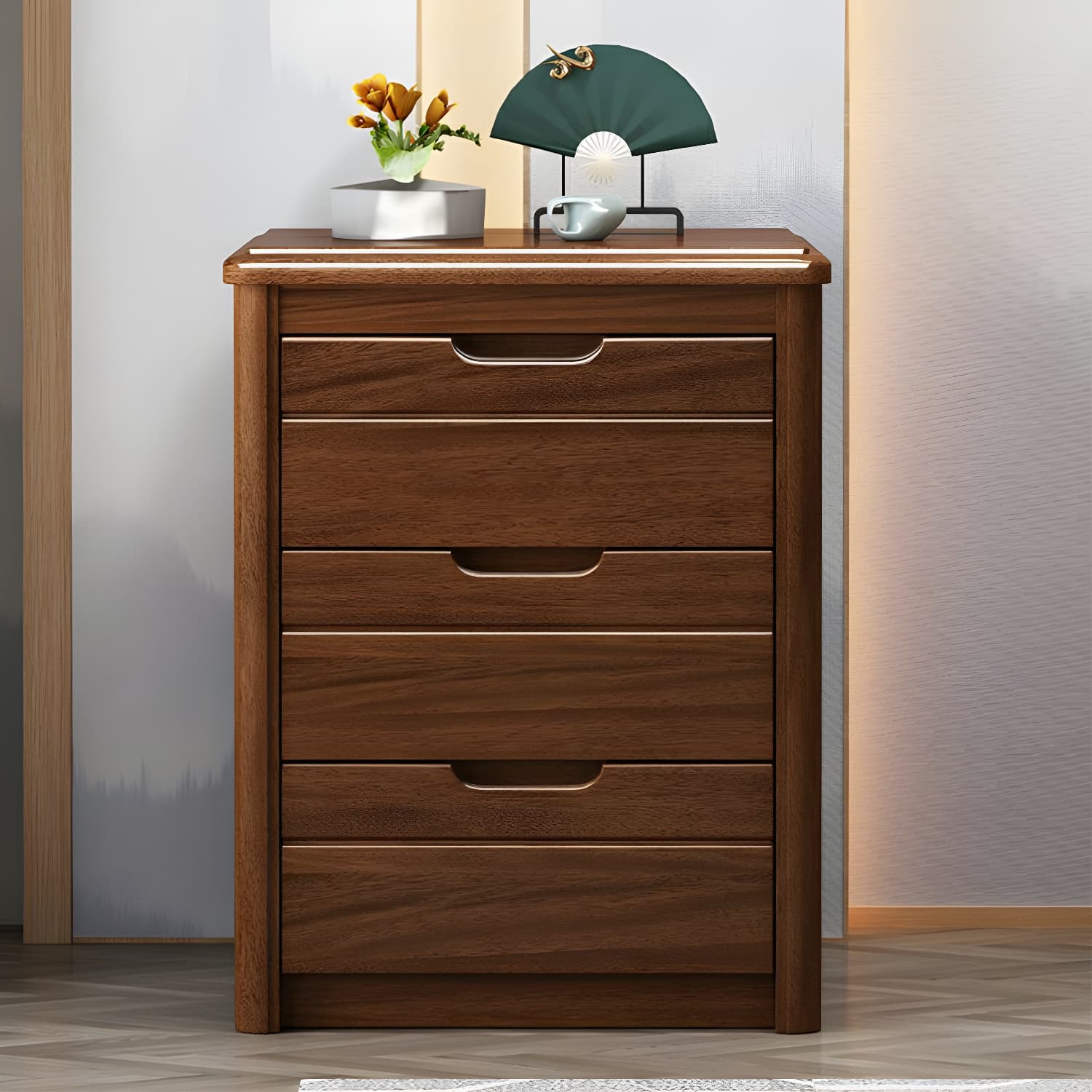 Traditional Wood Dresser with Drawers - Narrow Vertical Design - 40cm Width - Self Close Glides thumbnail 6