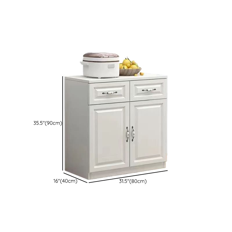 Chalk Sideboard with 4 Drawers, Standard Size, 1 Shelf, Manufactured Wood Countertop, 4 Doors, and Self-supporting Design thumbnail 8