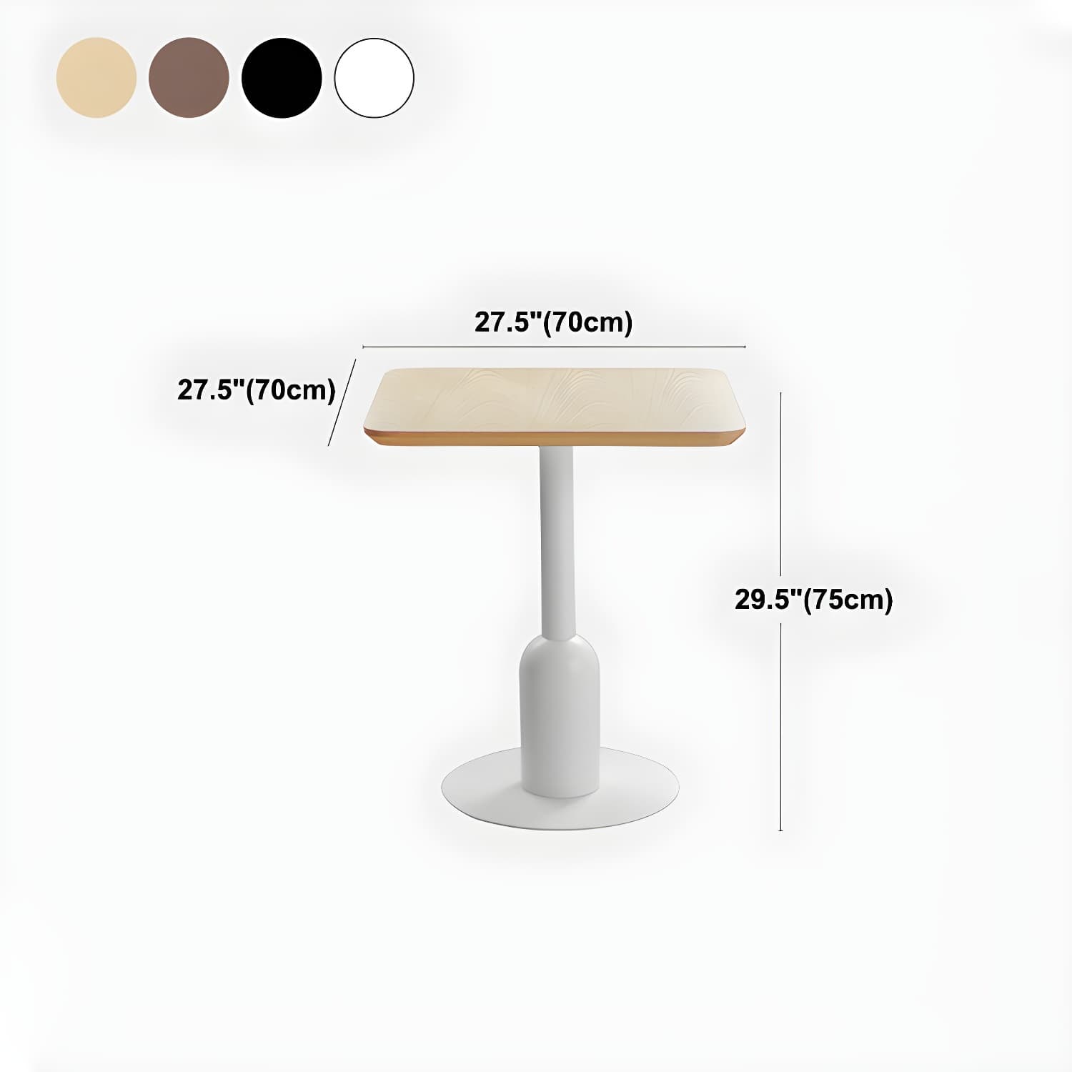 Industrial Style Dining Site Table MDF Dining Room Furniture with Pedestal Base thumbnail 18