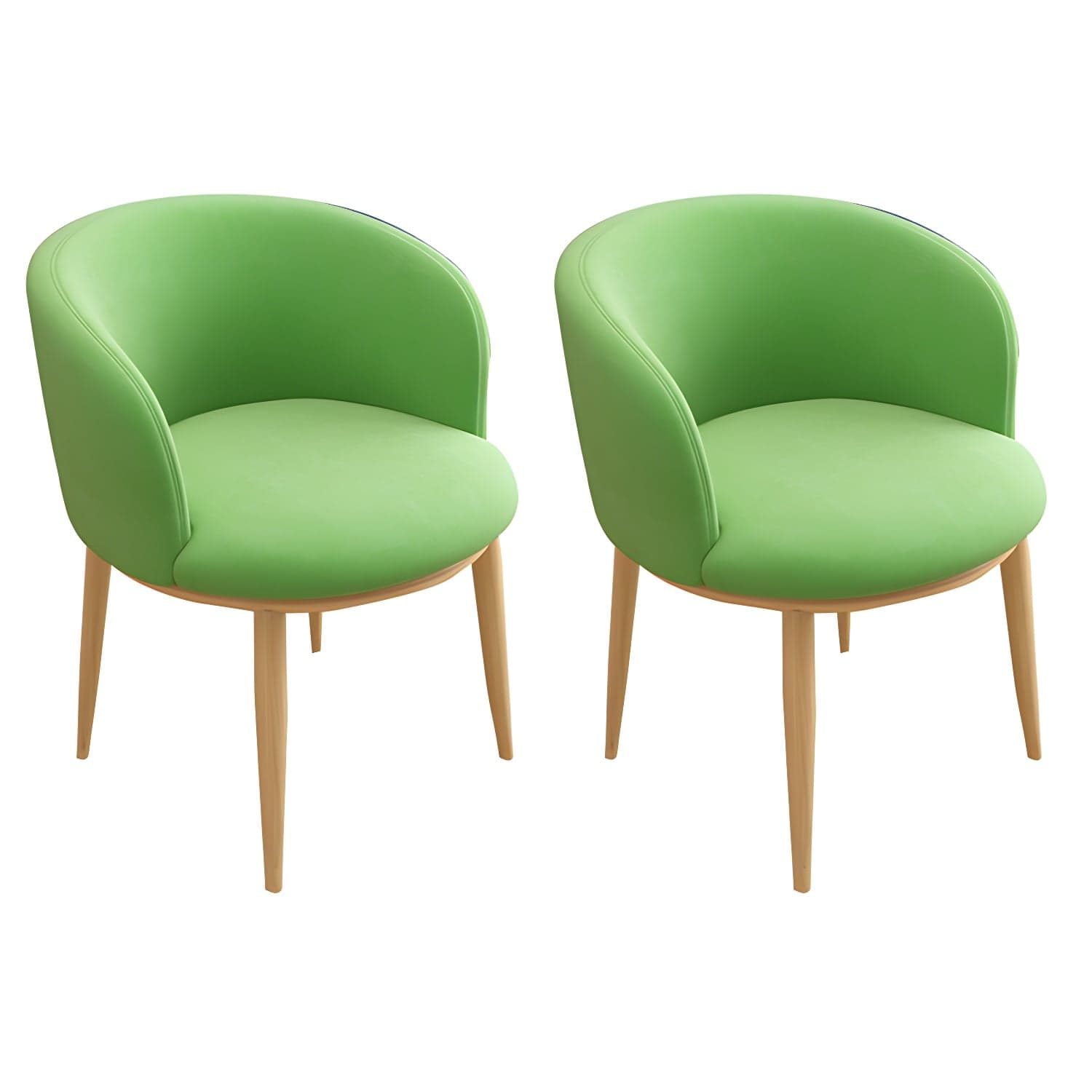 Faux Leather Contemporary Dining Chair with 4 Legs Matte Finish Solid Back Chair thumbnail 5