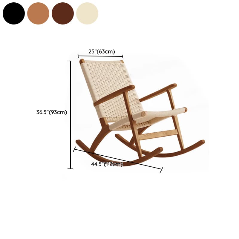 Wood Front Porch Rocking Chairs with Rear Back, Stationary thumbnail 20