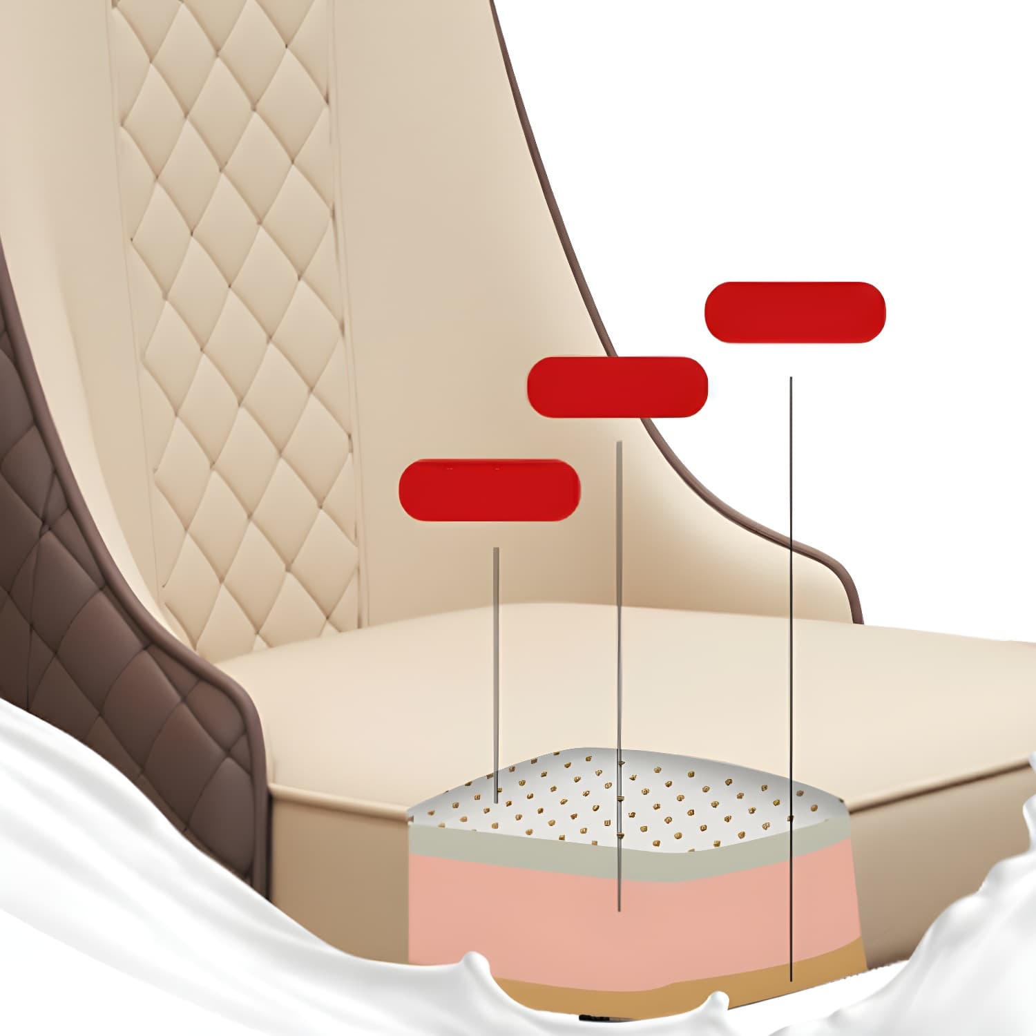 Comfortable and Stylish Faux Leather High Back Upholstered Chair for Kitchen and Dining thumbnail 14