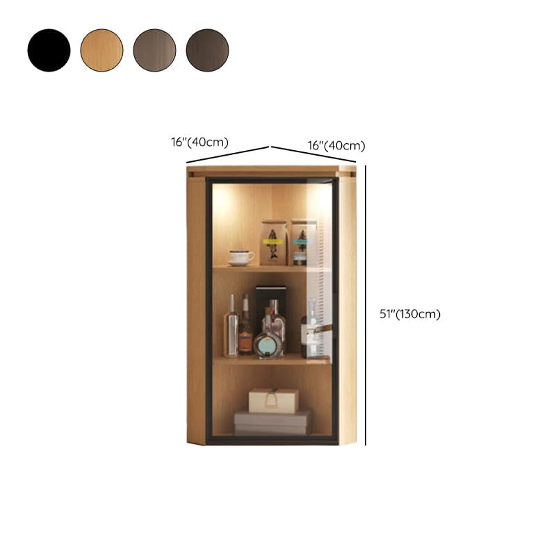 Nook Detached Accent Cabinet with Damp-proof and Scratch-immune Features, Glazed Door, Grip Bars, and Midnight Black/Chalk/Sepia Top thumbnail 15