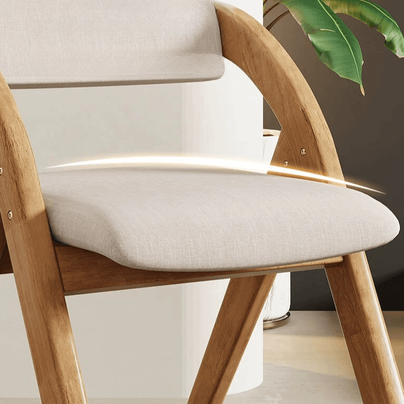 Casual Collapsible Side Chair with Midnight Black/Walnut/Wood Grain Rubberwood Legs and Upholstered Uncovered Back thumbnail 13