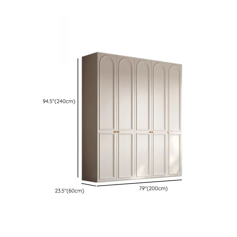 White Casual Wood Independent Armoire Cabinet with Soft Close Drawer, Soft Close Door, and Interior Shelves thumbnail 20