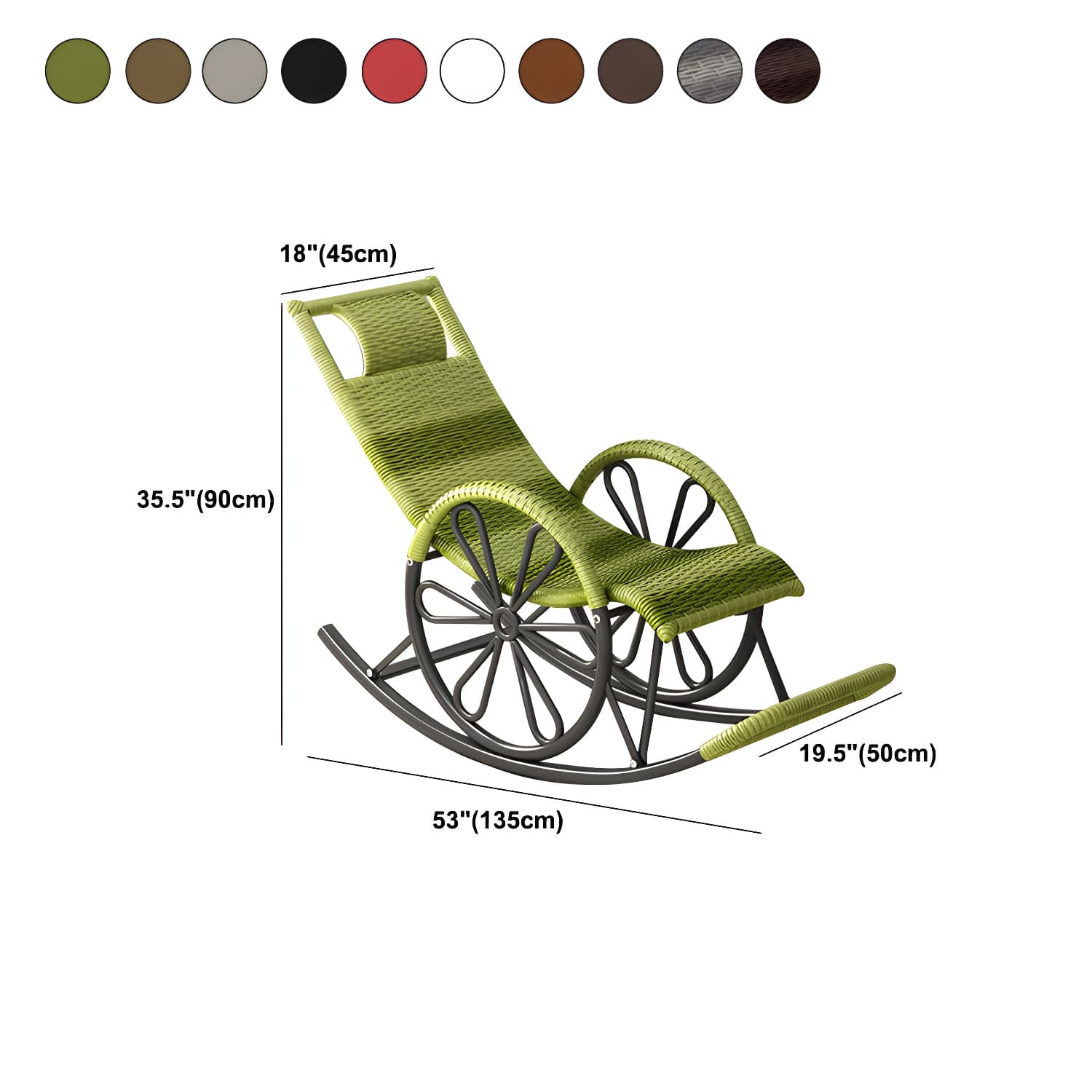Modern Rattan Rocking Chair Woven Rope Rocker Chair for Drawing Room thumbnail 14