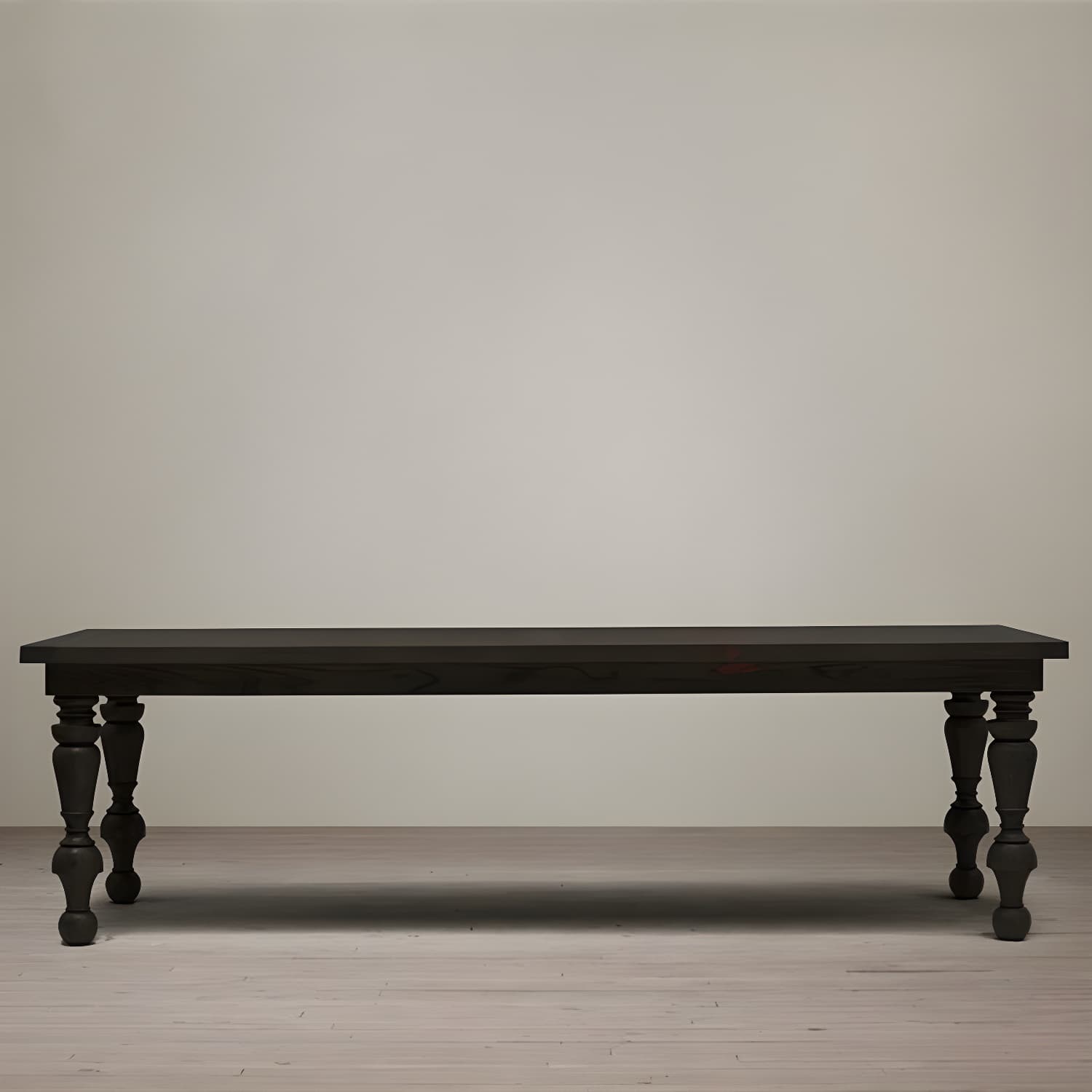 Modern Pine Wood Table Rectangle Dining Table with 4 Legs for Restaurant thumbnail 1