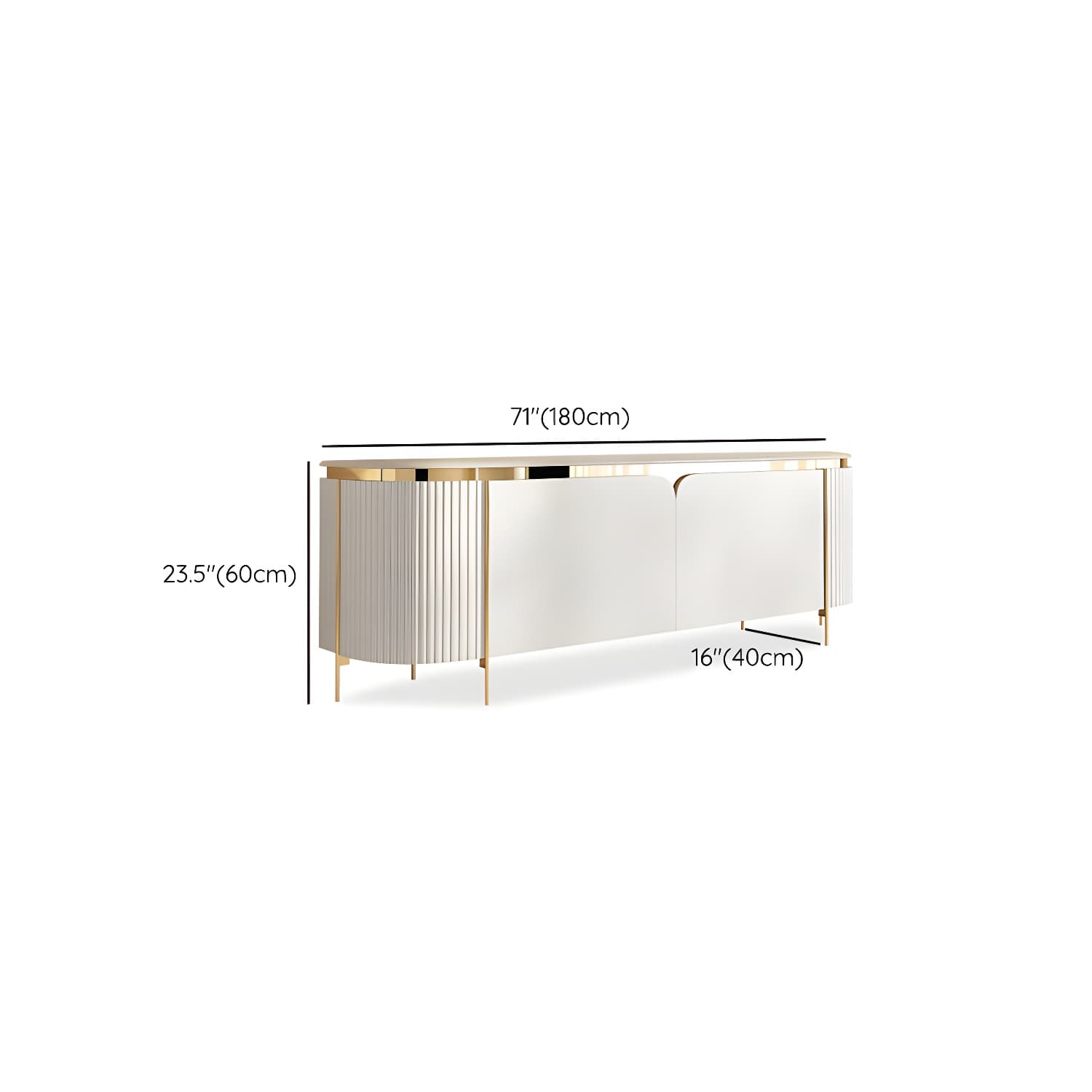Marble TV Media Console Contemporary TV Console for Living Room thumbnail 12